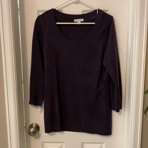 Purple crew neck sweater size M